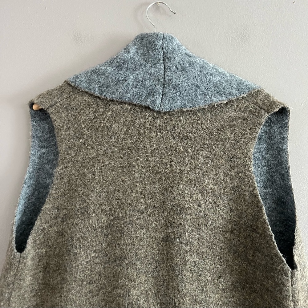 Anthropologie Moth Avalee Vest Open Front Sweater Duster Wool Blend Lagenlook ML - Picture 6 of 11
